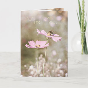 Carte Bee on Pink Flower
