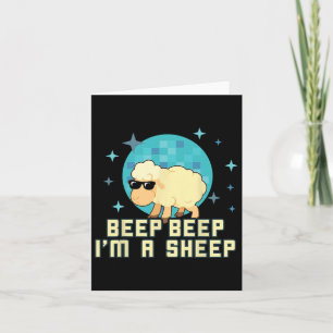 Carte Beep Beep Je suis un mouton amusant animal de ferm