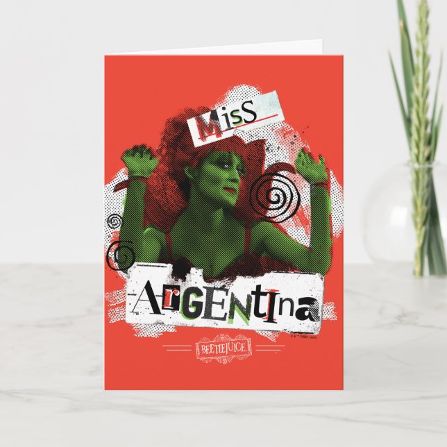Carte Beetlejuice | Miss Argentine (Devant)