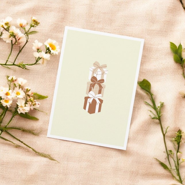 Carte Beige Brown Vacances boîte cadeau Festif Elegance  (Créateur téléchargé)