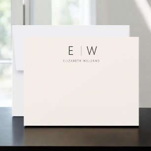 Carte Beige neutre Élégant Moderne minimaliste Merci