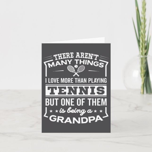 Carte Being A Tennis Grandpa Funny Old Man  (Devant)