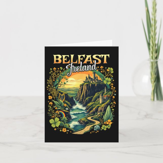 Carte Belfast Irlande Séjour Voyage Voyage Souvenir Irla (Devant)