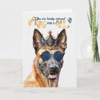 Carte Belge Malinois Chien King pour jour drôle Annivers