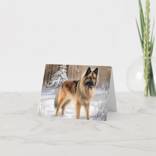 Carte Belge Tervuren Laissons neiger Noël (Devant)