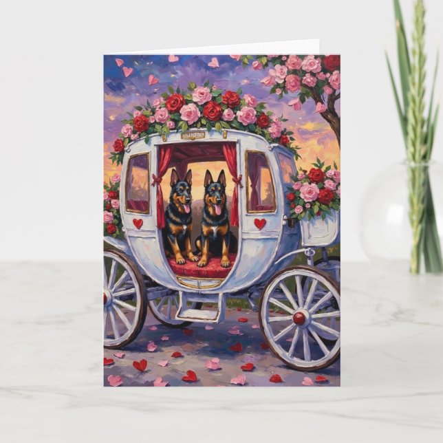 Carte Belgian Shepherd Dog Valentine's Day (Devant)