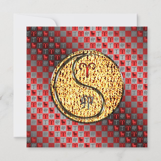 Carte Bélier et Rabbit de feu (Devant)