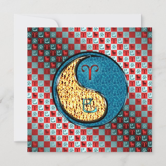 Carte Bélier et Serpent d'eau (Devant)