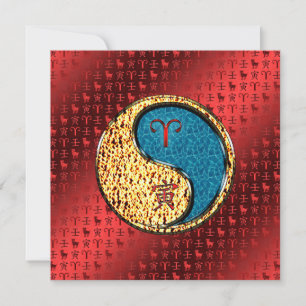 Carte Bélier et tigre d'eau