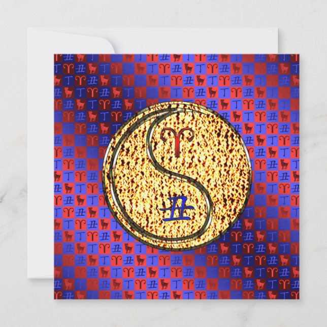 Carte Béliers et sapins (Devant)