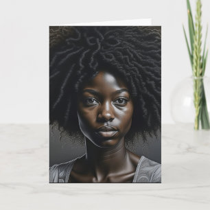 Carte Belle Africaine Américaine Femme Ai Art Blank