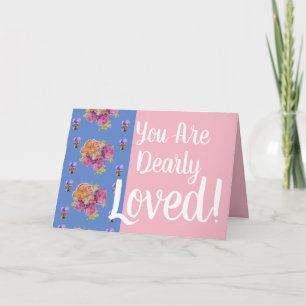 Carte Belle Ancienne Roses Rose Vous êtes Dearly Loved C