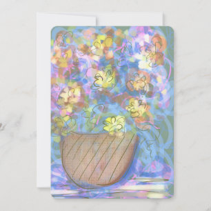 Carte Belle Art FloRAL lumineux décoration dopamine cont