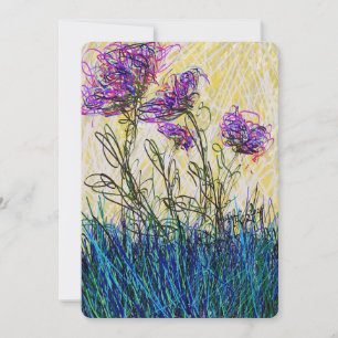 Carte Belle Art FloRAL lumineux décoration dopamine cont
