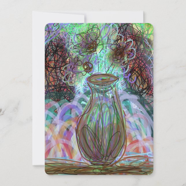 Carte Belle Art FloRAL lumineux décoration dopamine cont (Devant)