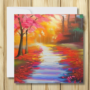 Carte Belle Automne Chemin d'automne Penser à vous