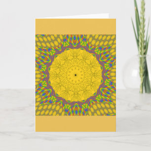 Carte Belle belle africaine Golden Yellow Tribal art