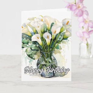 Carte Belle Calla Lily Flowers