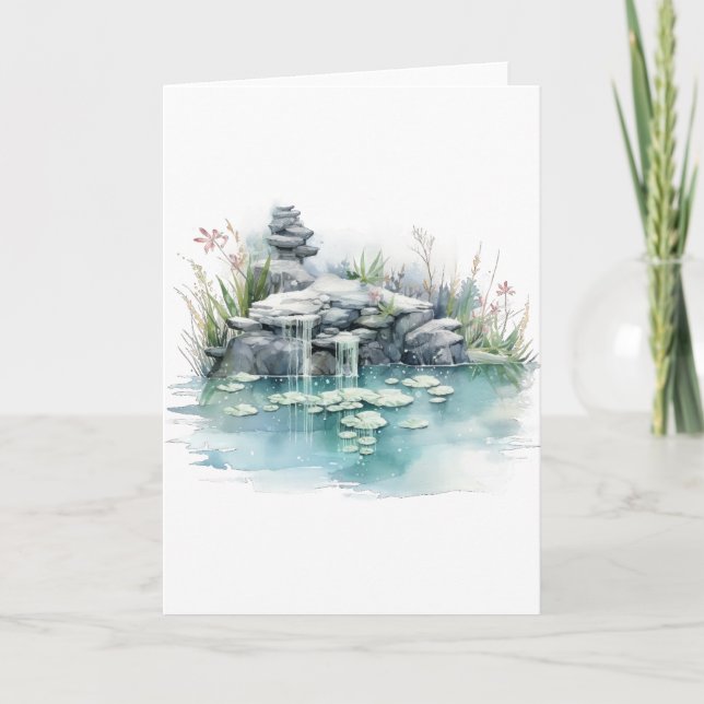 Carte Belle Cascade pacifique Blank Greeting (Devant)