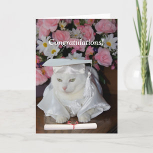 Carte Belle Chat Personnalisable Diplôme Féminin