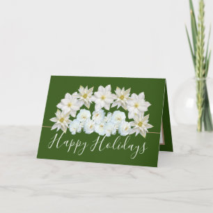 Carte Belle Chic Floral Bouquet Fleurs Blanches
