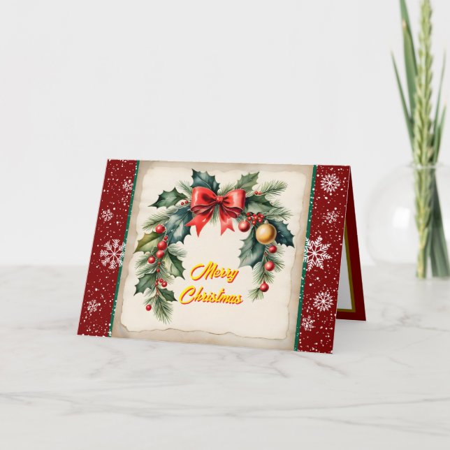 Carte Belle collection de fêtes de Noël tendance (Devant)