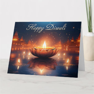 Carte Belle Diya Festival de lumière Happy Diwali