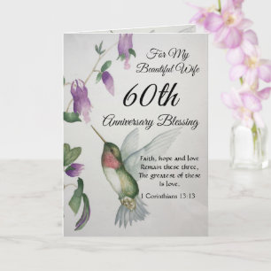Carte Belle épouse, bénédiction pour le 60e anniversaire
