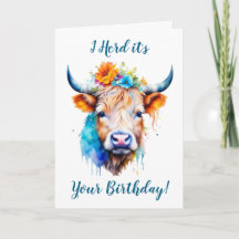 Belle et drôle Puns de vache Anniversaire