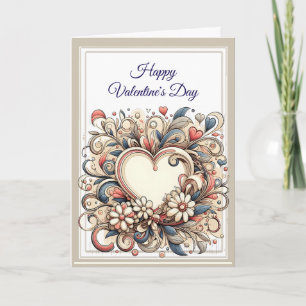 Carte Belle et élégante Saint Valentin