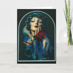 Carte belle femme des années 1920