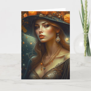 Carte Belle femme en Casquette Ethereal Ai Art