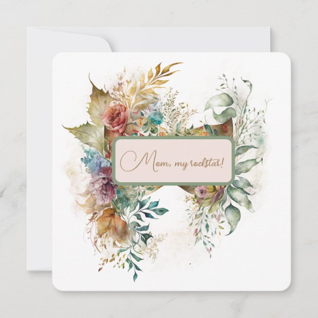 Carte Belle fête des mères florales (Devant)