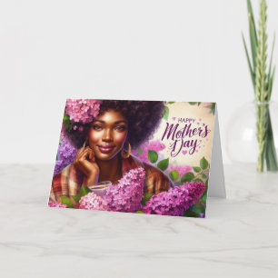 Carte Belle Fête des Mères Lilacs violet Floral
