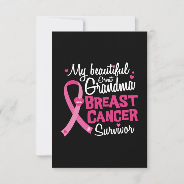 Carte Belle grand grand-mère Cancer du sein Survivant (Devant)