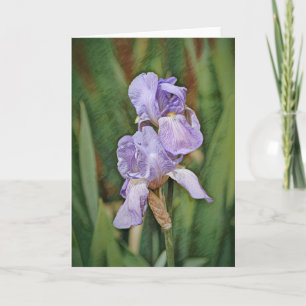 Carte Belle Iris Fleurs Impressionnisme Art Note Card