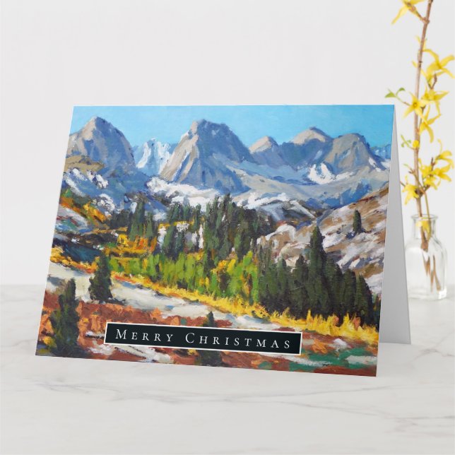 Carte Belle journée à la montagne (Fleur jaune)