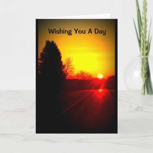 Carte Belle Journée Du lever Au coucher Du Soleil (Devant)
