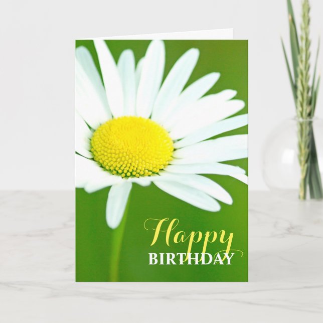 Carte Belle marguerite blanche Anniversaire (Devant)