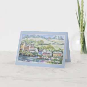 Carte Belle mer irlandaise Personnalisée 50e anniversair
