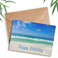 Belle Ocean Photo Custom Beach Joyeux anniversaire