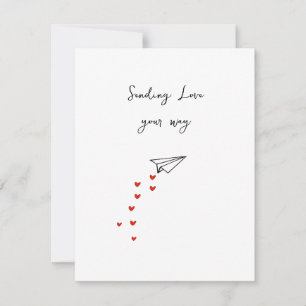 Carte Belle Papier Plan "Envoi d'amour à votre faç
