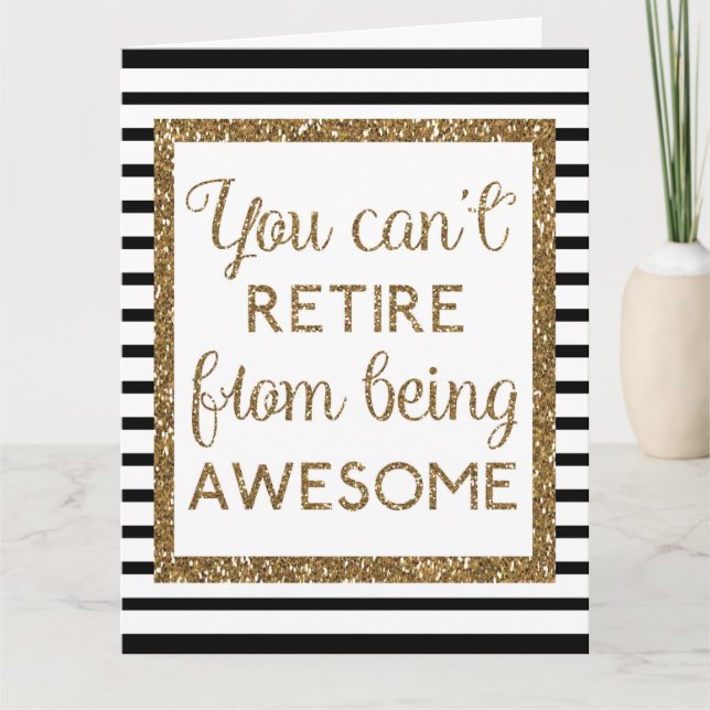 Carte Belle Parties scintillant Black Gold Happy Retrait (Devant)