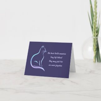 Carte Belle Pet Chat Sympathie Message Profond Violet