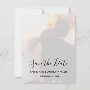 Carte Belle photo personnalisée Enregistrer la date