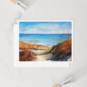 Carte Belle Plage Dunes de sable Art