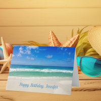 Belle plage Photo Custom Ocean Joyeux anniversaire