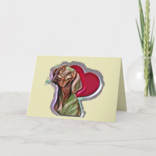Carte Belle PopArt Brown Vizsla Pointeur hongrois