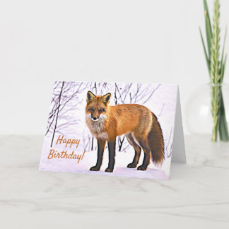 Carte Belle renard en hiver