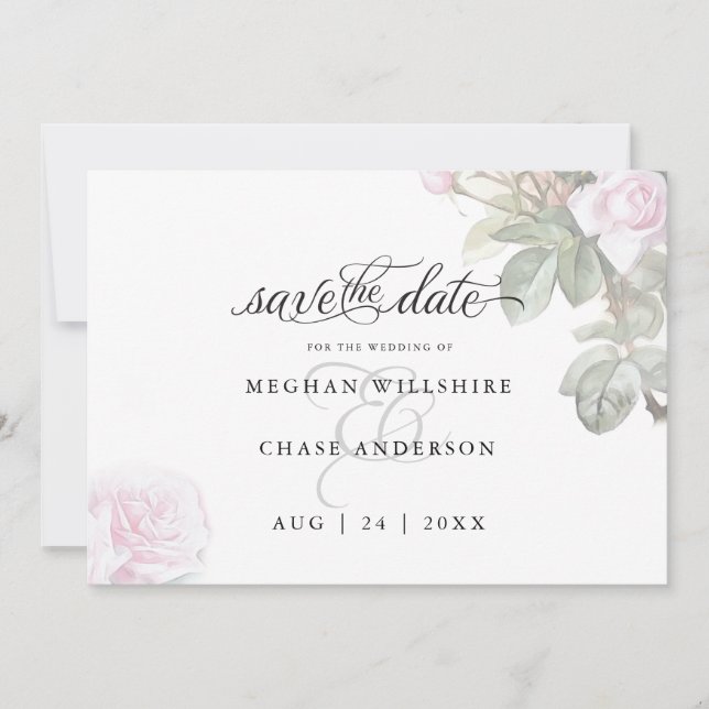 Carte Belle rose peinte Roses BarefootBride™ (Devant)